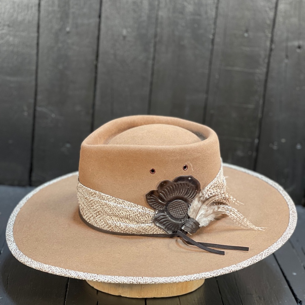 Handmade fur felt hat, made from scratch